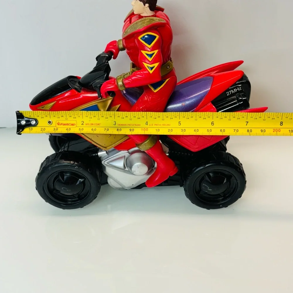 Red Power Ranger on 4 Wheeler Flipping Head 2004 Bandai Rare NO REMOTE CONTROL!